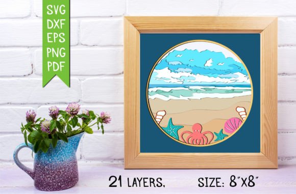 3D Beach SVG: Create Stunning Layered Paper Art
