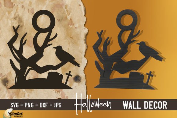 3D Halloween Wall Decor Laser Cut and SVG Candle Holder