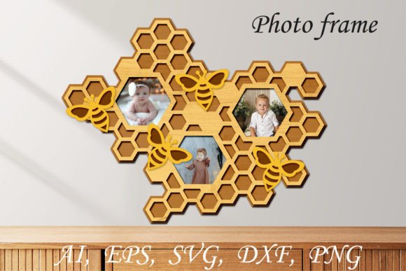 Create H1 From Family Photo Frame with Honeycomb Svg MAXIMUM 60 CHARACTERS with Rules Natural, not keyword stuffing, Plain text title only, no list, no explanation, no quotes, no markdown