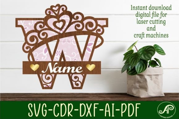 Crown Capital Monogram Letter W SVG