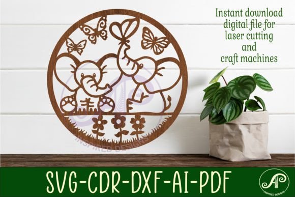 Cute Elephant Wall Art Sign SVG: A Charming Digital Download
