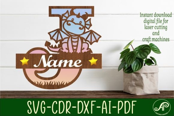 Dragon Capital Monogram Letter J SVG Cut
