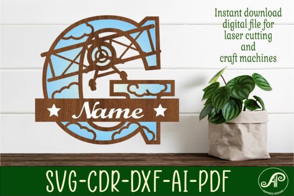 Elegant G Monogram SVG for Layered Laser Projects