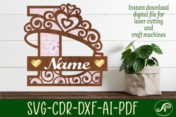 Elegant Monogram Design: Crown Capital Letter L