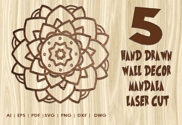 Hand Drawn Wall Décor Mandala Laser Cut Design