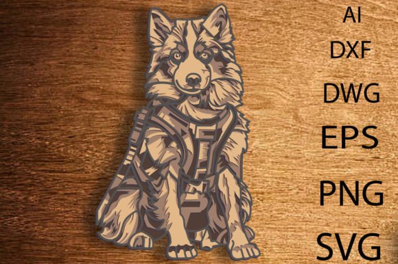 Husky Multilayer SVG: A 3D Layered Design for Crafters