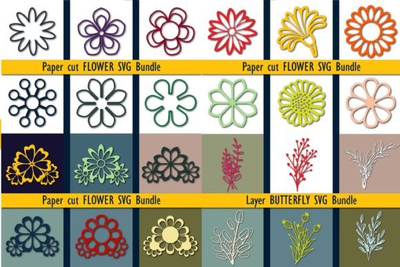 Paper-cut Floral SVG Mega Bundle: Elevate Your Creative Projects