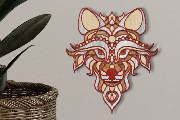 Stunning 3D Wolf Laser Cut Wall Decor SVG