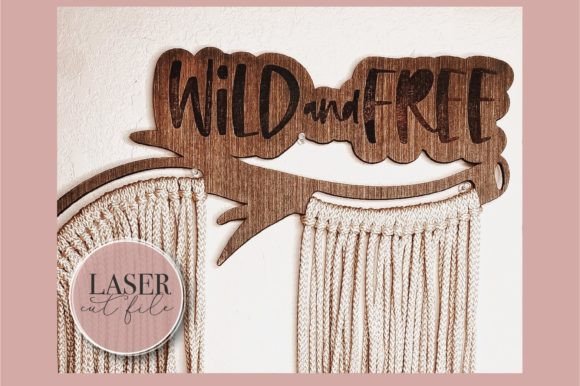 Wild and Free Macrame Laser Svg